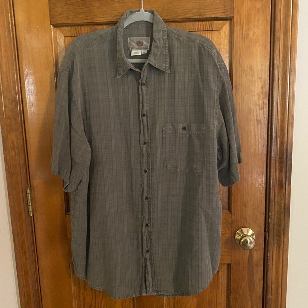 Territory Ahead Soft Tencel Olive Short-Sleeve Shirt (XL)